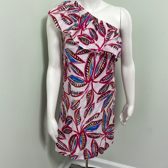 J. Crew one shoulder ruffle dress - Picture 3 of 10